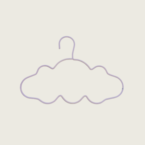 Kinder kledinghangers wolk oud roze - set van 3