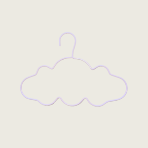 Kinder kledinghangers wolk roze – set van 3