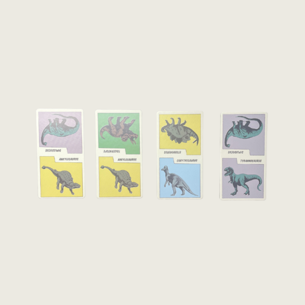 Dinosaurus domino kinderspel kaarten